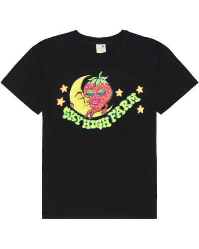 Sky High Farm U Ally Bo Perennials Print Short Sleeves T-shirt - Black