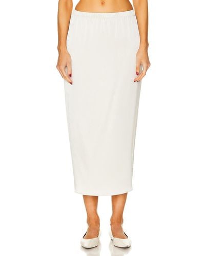 SABLYN Hedy Low Rise Silk Skirt - White