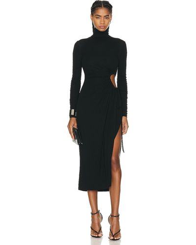 Dolce & Gabbana Cut Out Midi Dress In - Black