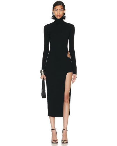 Zeynep Arcay Asymmetric Midi Dress - Black