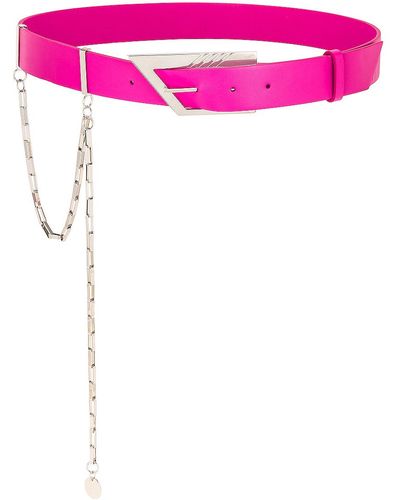 The Attico Chain Detail Belt - Pink