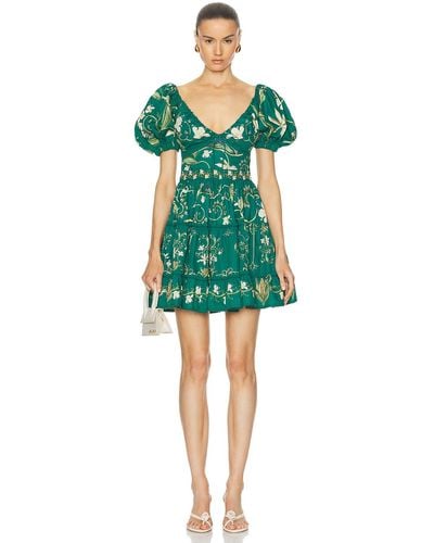 Agua Bendita Manzanilla Mini Dress - Green