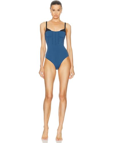 Sir. The Label Robbie Balconette One Piece Swimsuit - Blue