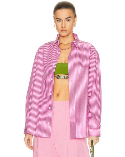 Matteau Classic Stripe Shirt - Pink