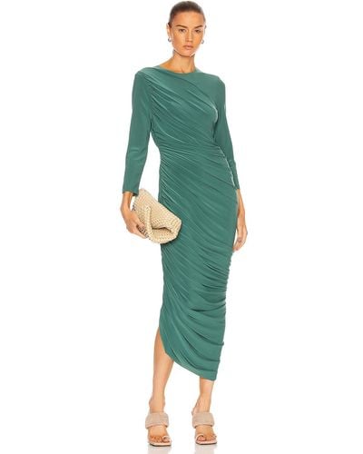 Norma Kamali Long Sleeve Diana Gown - Green