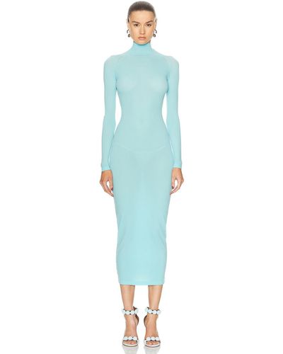 Alaïa Sheer Dress - Blue