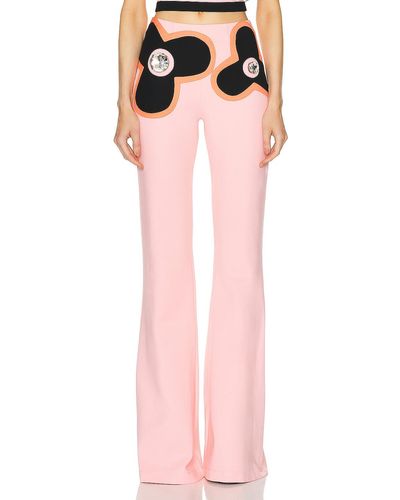 Area Colorblock Flower Pant - Pink