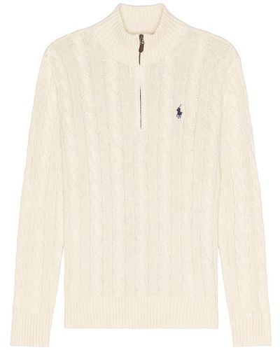 Polo Ralph Lauren Roving Zip Sweater - White