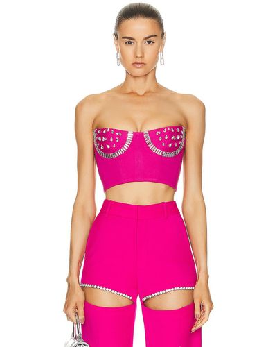 Area Crystal Watermelon Cup Bustier - Pink