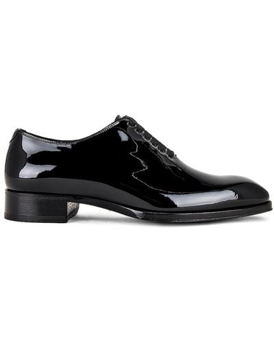 Tom Ford Elkan Patent Evening Lace Up - Black
