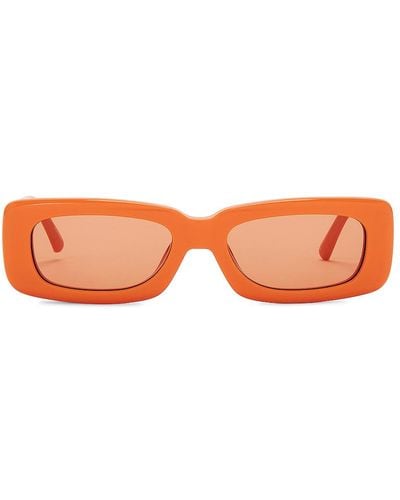 The Attico Mini Marfa Rectangular Sunglasses - Orange