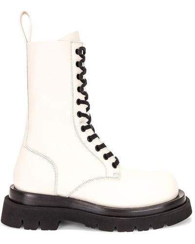 Bottega Veneta Lug Lace Up Boots - White