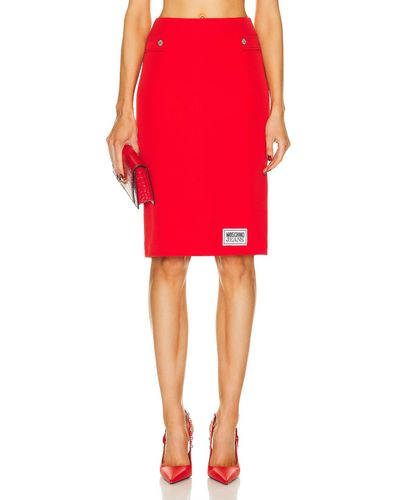 Moschino Jeans Cady Skirt - Red