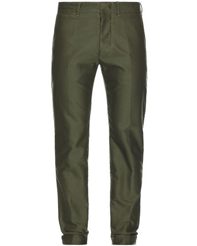 Tom Ford Compact Cotton Chino Pant - Green
