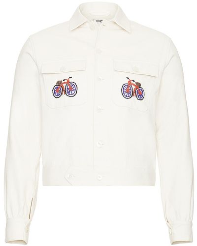 Bode Beaded Bicycle Jacket - White