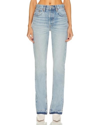 RE/DONE 70's High Rise Skinny Bootcut - Blue