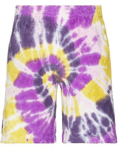 South2 West8 String Easy Short Cotton Pile Tie Dye - Pink