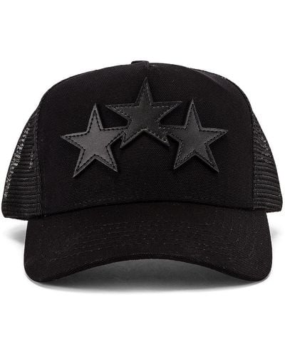 Amiri 3 Star Trucker Hat - Black