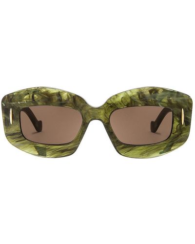 Loewe Rectangle Sunglasses - Green