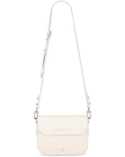 Amiri Nappa Leather Flap Crossbody Bag - White