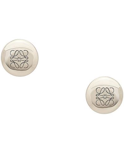Loewe Anagram Pebble Stud Earrings - Metallic