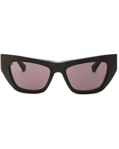 Bottega Veneta New Triangle Cat Eye Sunglasses - Brown