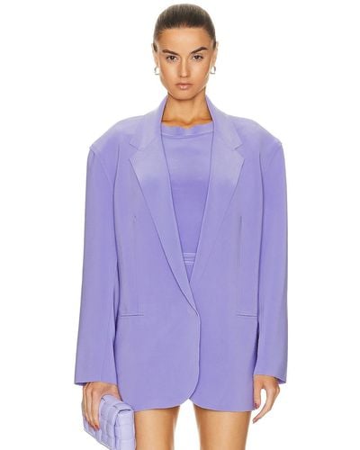 Norma Kamali Oversized Single Breasted Jacket - Purple