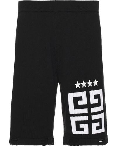 Givenchy Star 4g Logo Shorts - Black