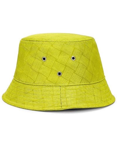 Bottega Veneta Intreccio Jacquard Nylon Bucket Hat - Yellow