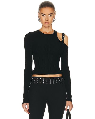 Blumarine Long Sleeve Sweater - Black