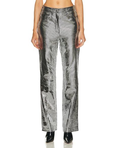 Remain Striped Leather Pant - Multicolor