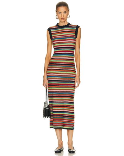 The Elder Statesman Vista Stripe Maxi Dress - Multicolor