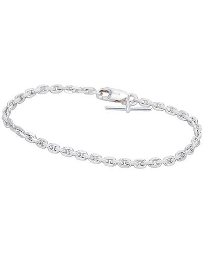 Martine Ali 925 Silver Baby Diamond Cut Bracelet - Metallic