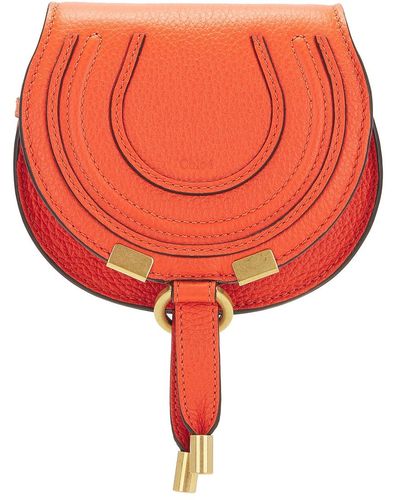 Chloé Nano Marcie Saddle Bag - Orange