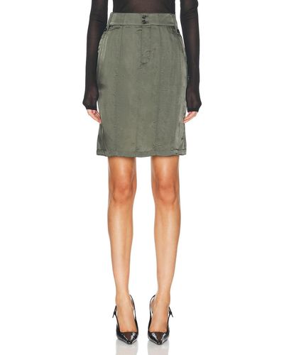 Saint Laurent Twill Skirt. - Size 38 (also - Green