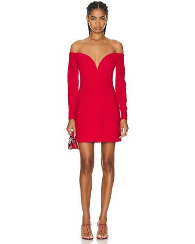 Roland Mouret Long Sleeve Mini Dress - Red