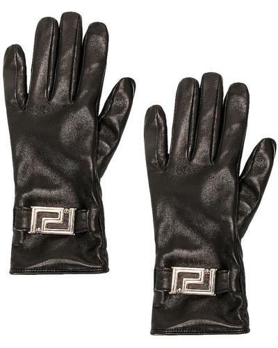 Versace Greca Gloves - Black