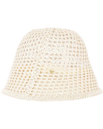 Lele Sadoughi Open Weave Bucket Hat - Natural