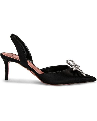 AMINA MUADDI Rosie Satin Sling 60 Heel - Black