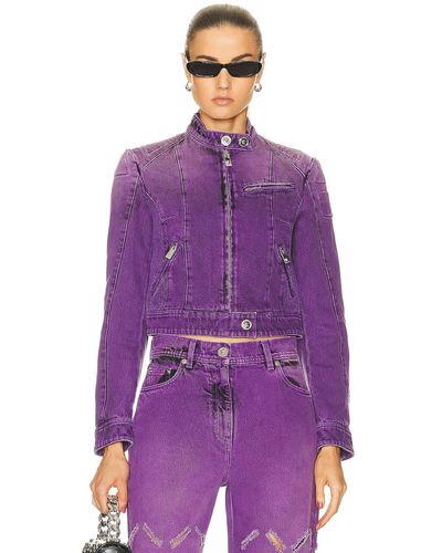 Versace Denim Jacket - Purple