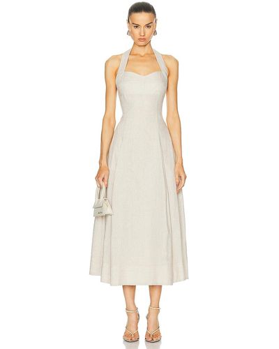Nicholas Seraphina Halter Midi Dress - White
