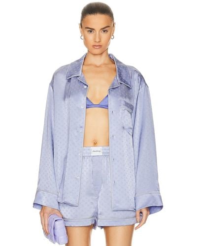 Alexander Wang Pajama Long Sleeve Shirt - Blue
