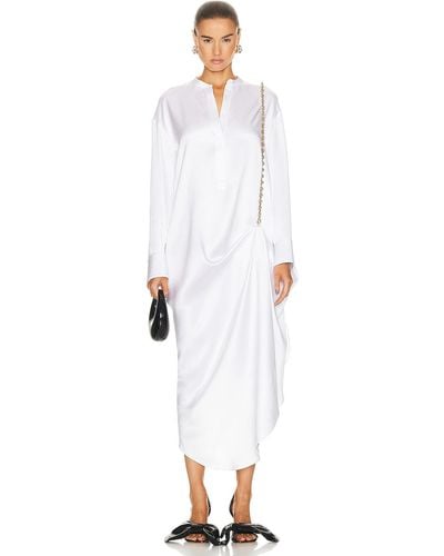 Loewe Chain Long Shirt Dress - White