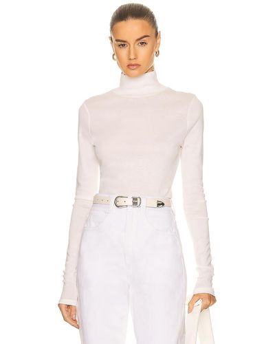 Lemaire Second Skin High Neck Top - White