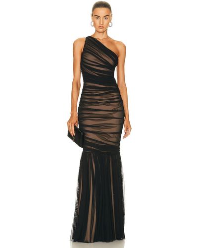 Norma Kamali Diana Fishtail Gown - Black