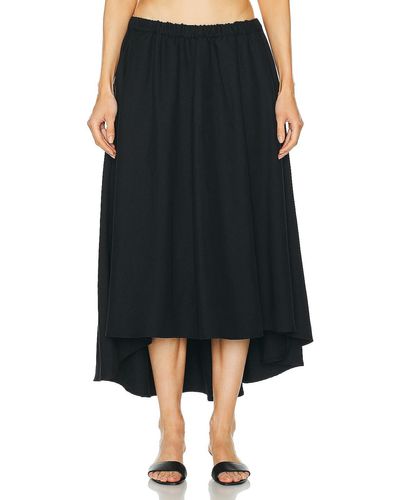 Enza Costa Twill Circle Skirt - Black