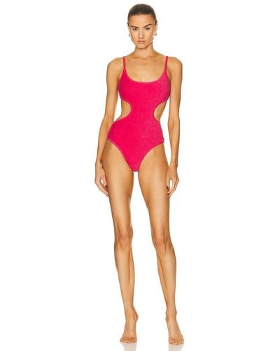 The Attico Terry Cloth One Piece Swimsuit - Red