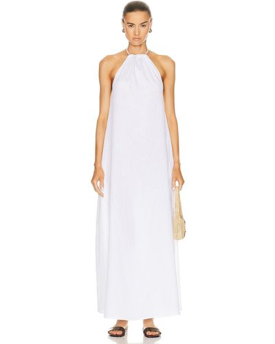 Leset Yoko Halter Maxi Dress - White