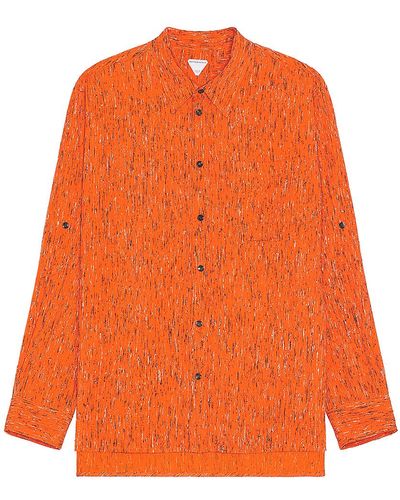 Bottega Veneta Turned Up Sleeves Shirt - Orange