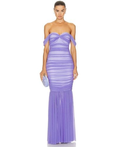 Norma Kamali Walter Fishtail Gown - Purple
